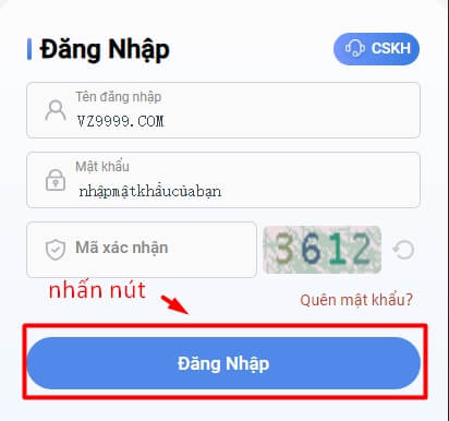 Hoàn tất đăng nhập