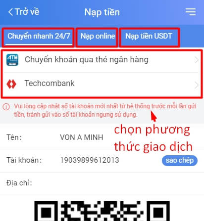 Lựa chọn phương thức giao dịch phù hợp